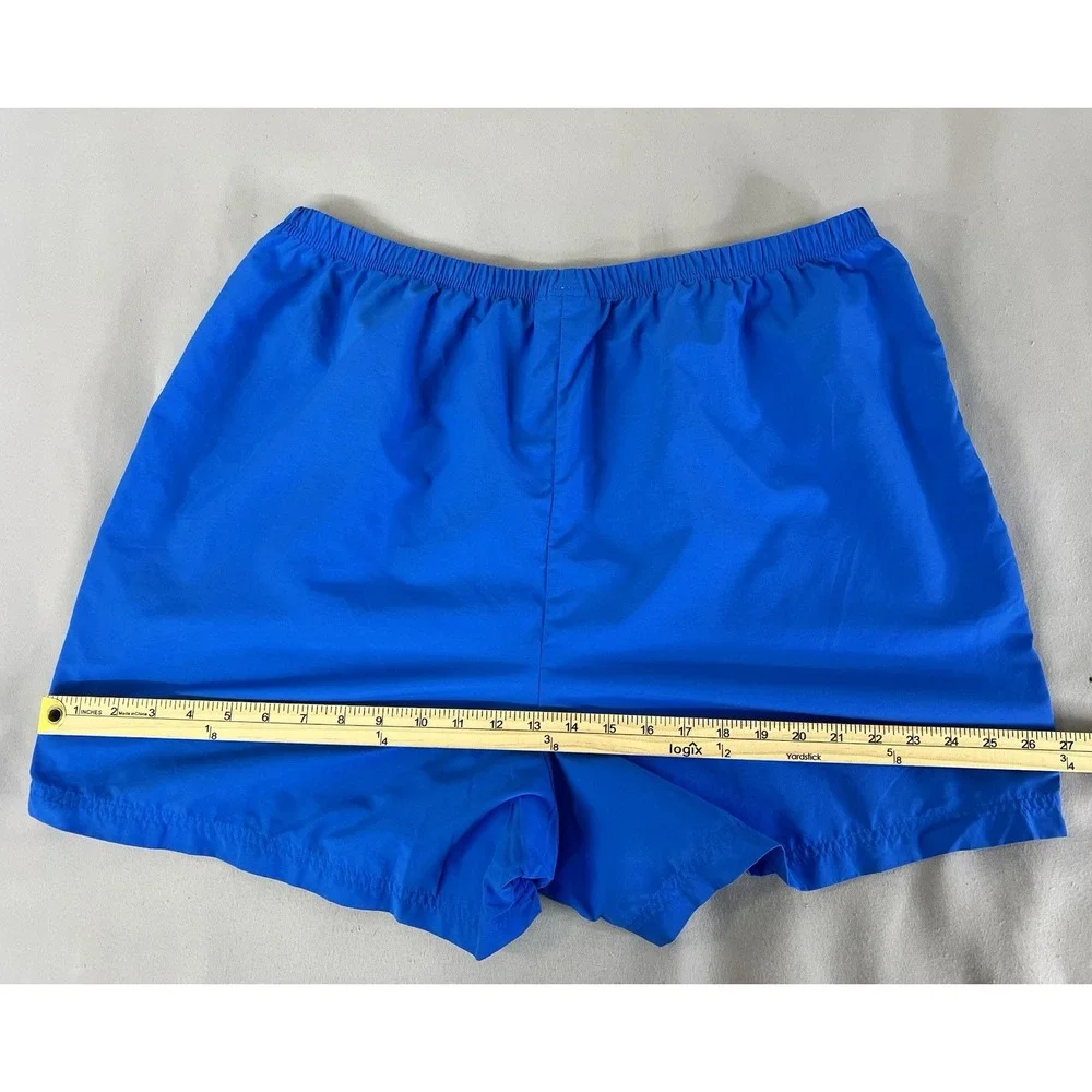 Lands' End Swim Shorts Unisex 1X 16-18 Blue‎ Lined Polyester Swimwear Shorts